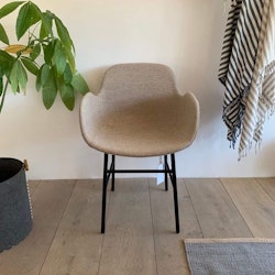 Form Armchair Full Upholstery Black Steel