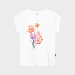 T-shirt Visby Fantasy Flower Bouquet White