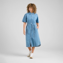 Shirt Dress Rip Denim Light Blue