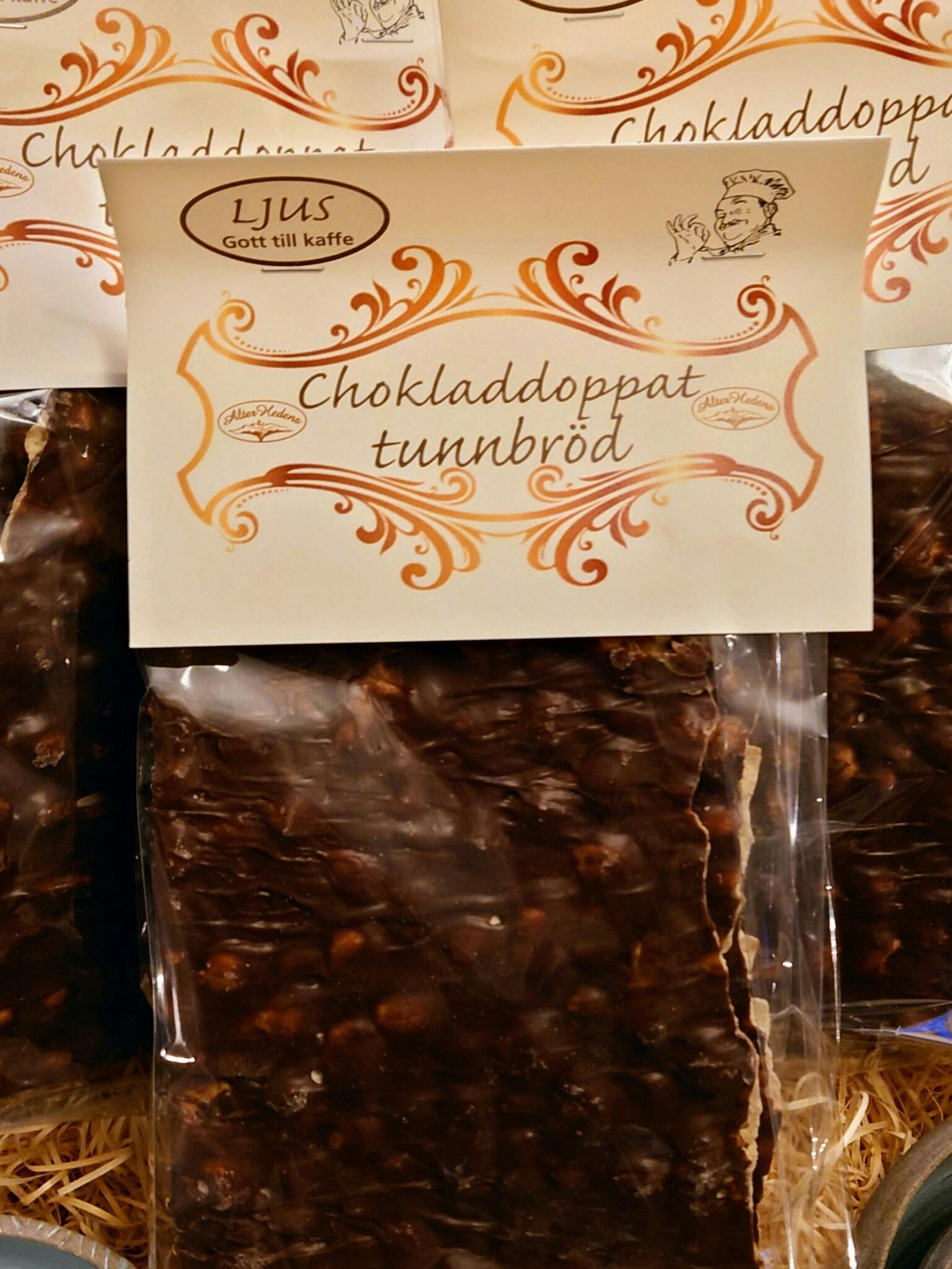 Chokladdoppat tunnbröd