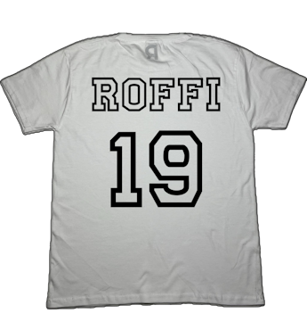 Ryggtryck (eget namn och siffra)