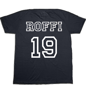 Ryggtryck (eget namn och siffra)