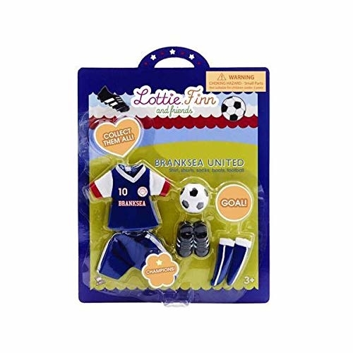 Tillbehör till Lottie-dockorna, Branksea united fotbollskläder från varumärket Lottie (Super Lottie). Fotbollskläder till dockor.