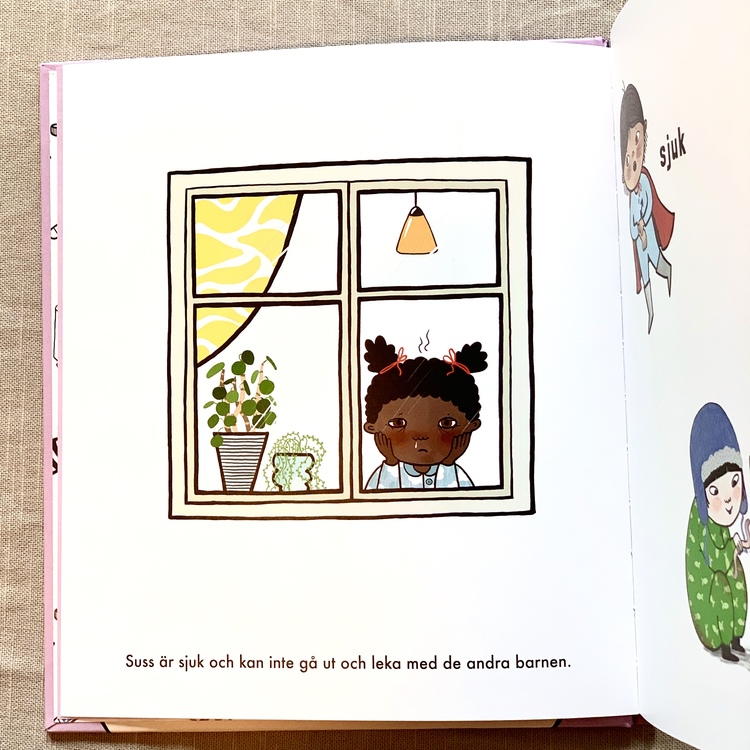 Nu ska vi prata! Sjuk. Bok med språkinlärning i fokus från 1 år. Bilderbok som även har med stödtecken för att hjälpa barnets språkinlärning.