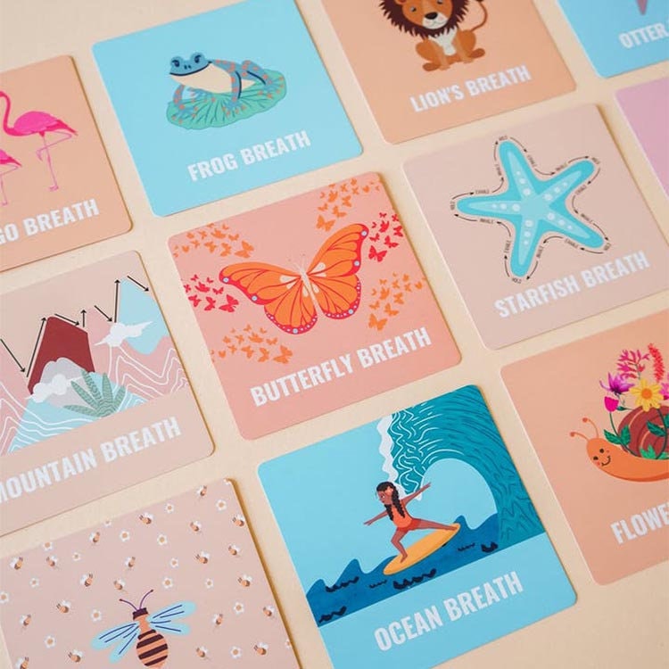 Breathing Yoga Cards for kids