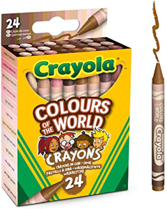 Hudfärgade kritor från Crayola 24 pack