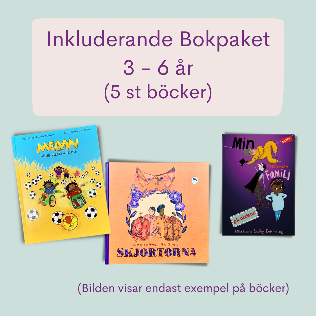 Inkluderande bokpaket till förskolan 3 - 6 år, 5 böcker - ELSA och SAM