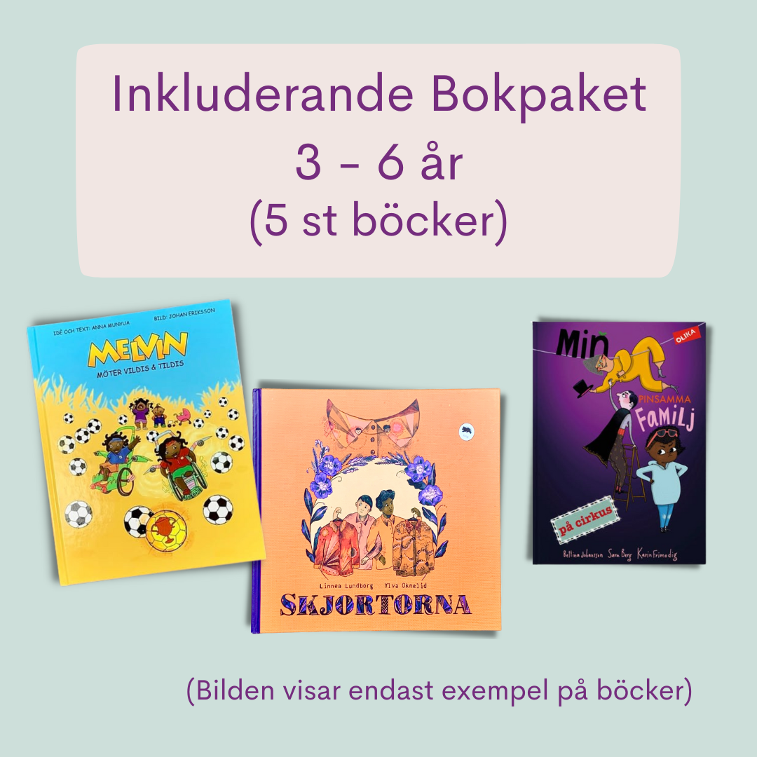 Inkluderande barnbokspaket 3 - 6 år (5 st)