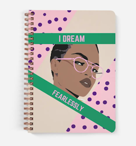 Anteckningbok med hårt omslag - I dream fearlessly