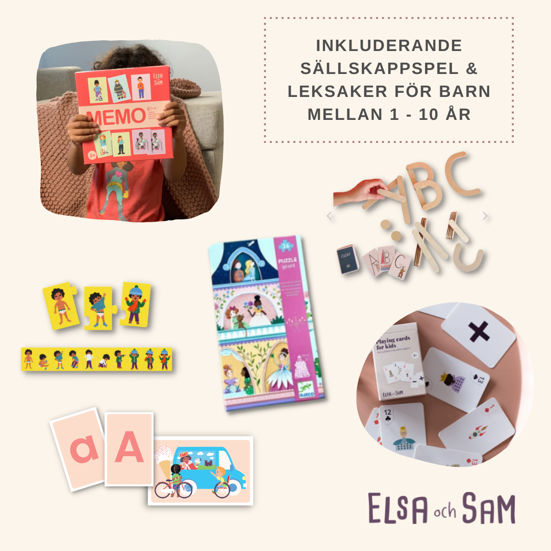 Inkluderande bokpaket till förskolan 3 - 6 år, 10 böcker - ELSA och SAM