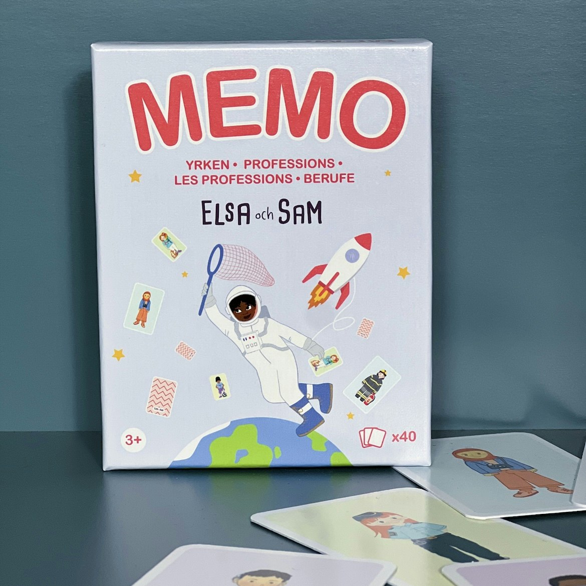 Memory med yrken, ett inkluderande spel för barn som speglar en mångfald.