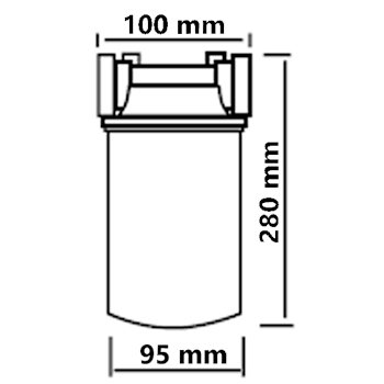 Dieselfilter kompl. med filterhus max 70l/min