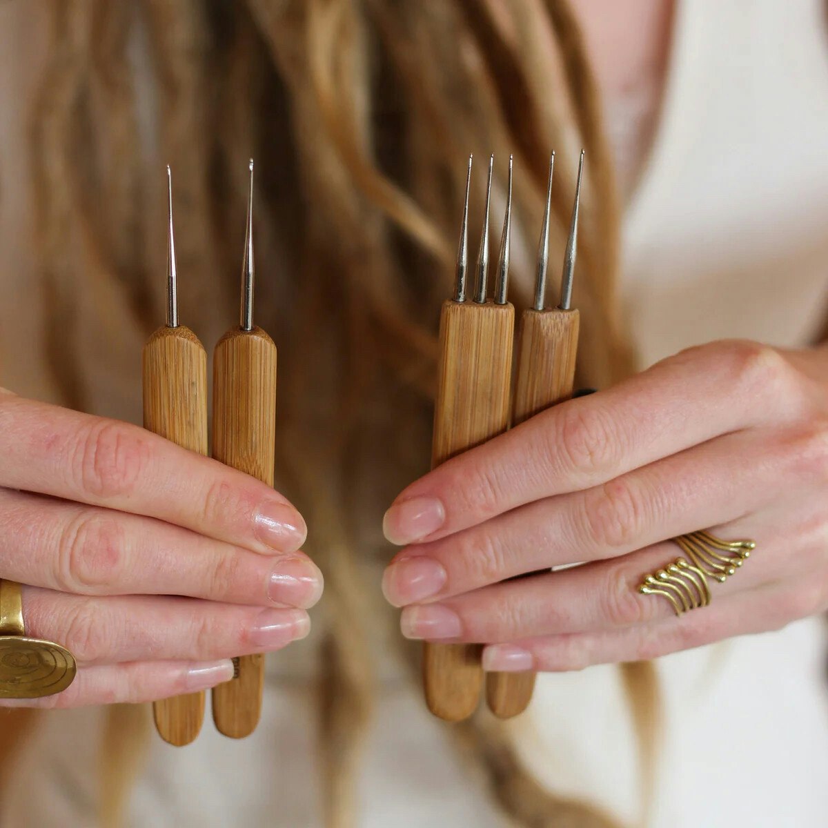 Single Crochet hook with bamboo handle - RAW ROOT's