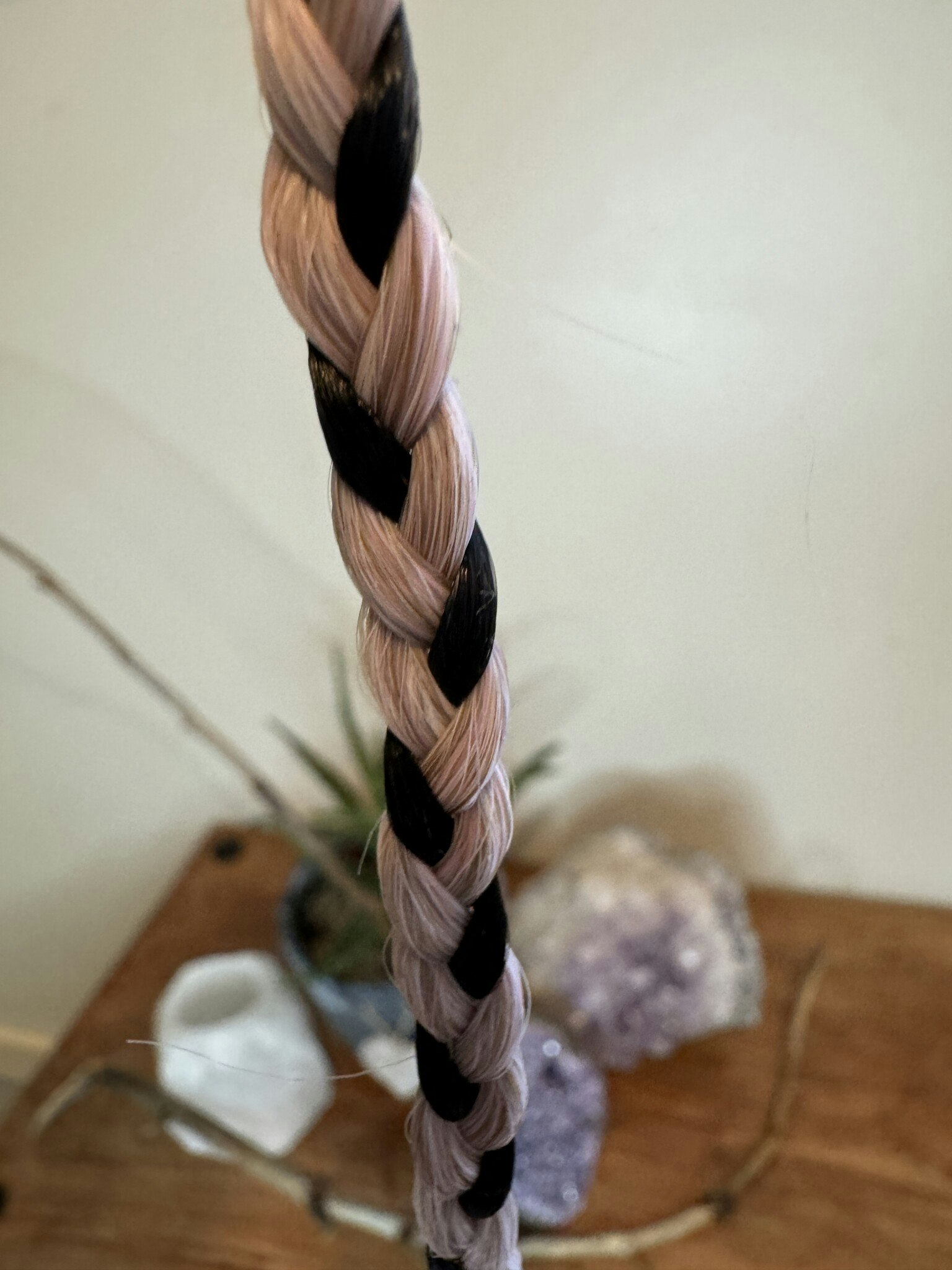 Fläta SE ljusrosa/Svart