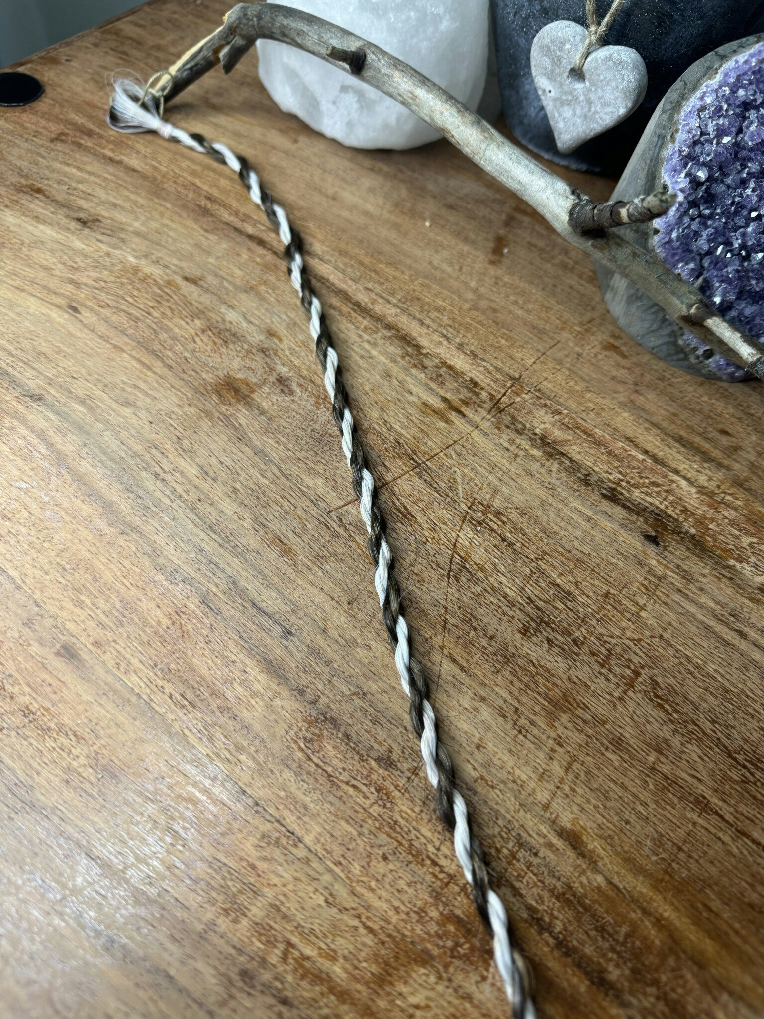 Twist fläta - Brun/Vit