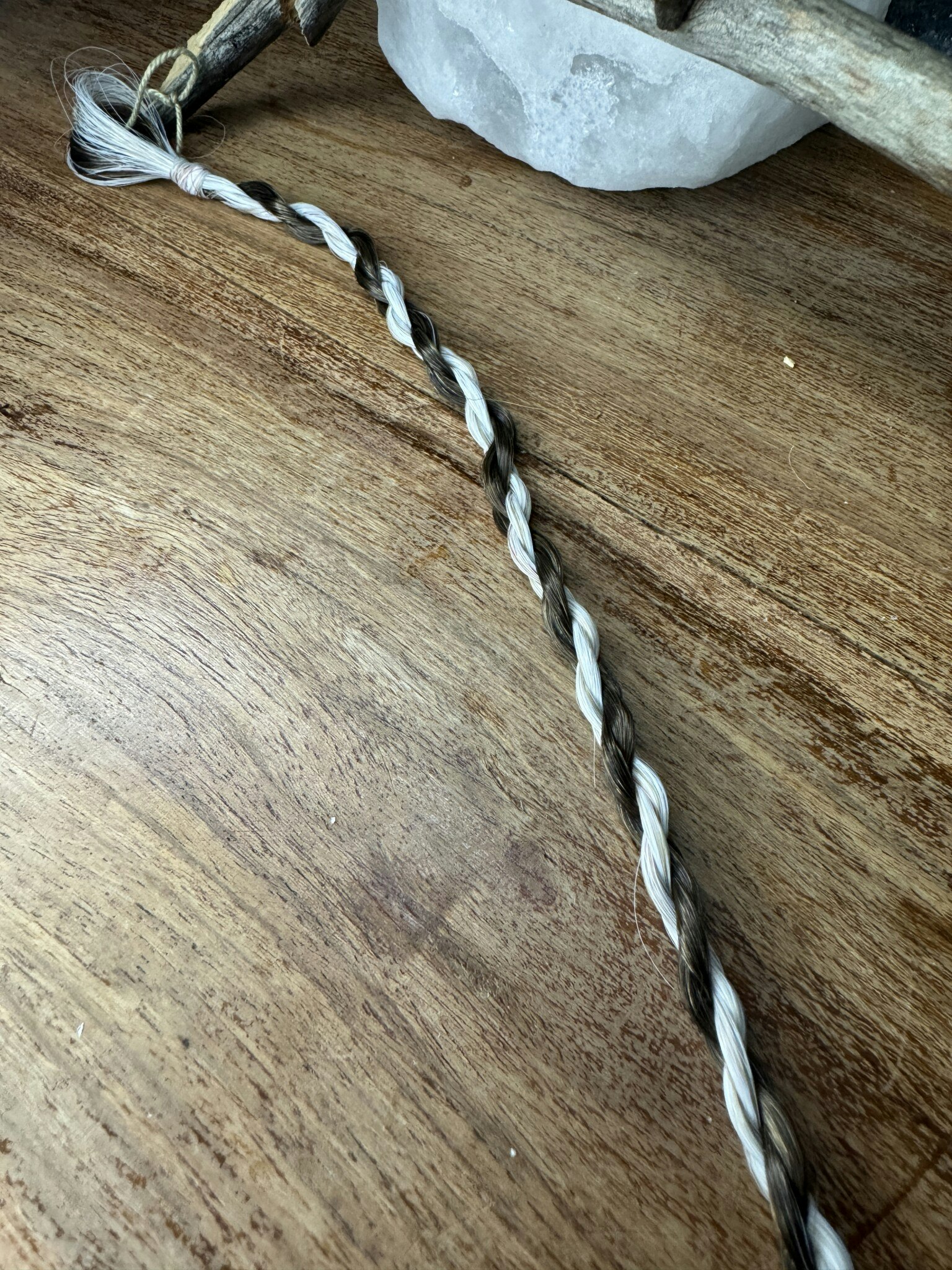 Twist fläta - Brun/Vit
