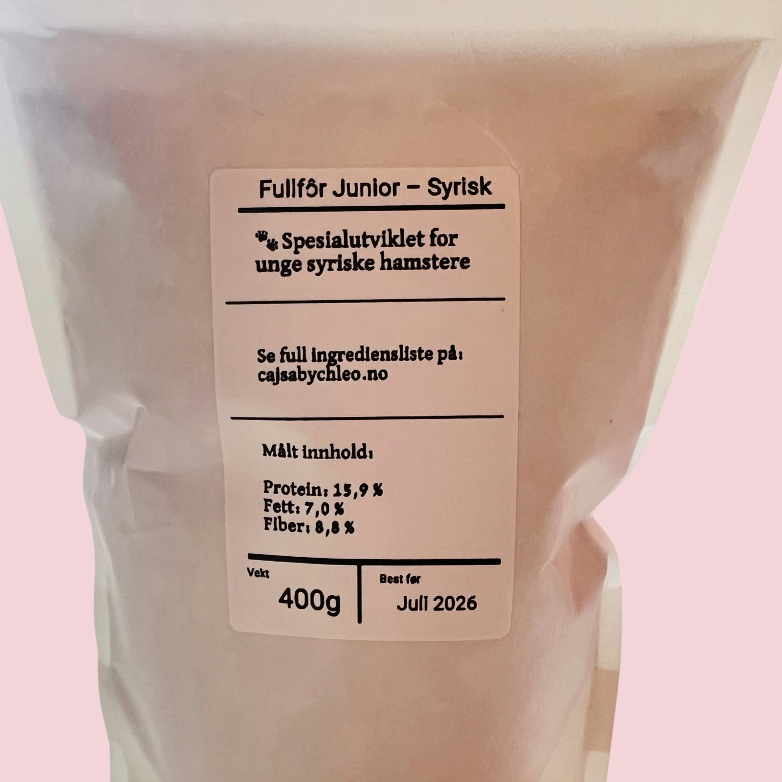 Fullfôr Junior – Syrisk hamster