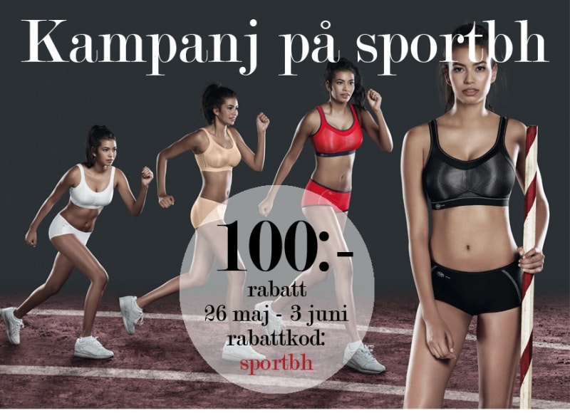 Kampanj på suveräna sportbh Momentum och Delta från Anita Active