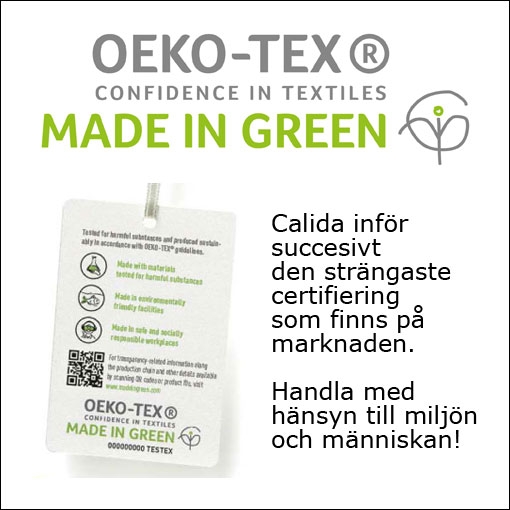 Miljövänliga Calida certifierar Oeko-Tex Made In Green®