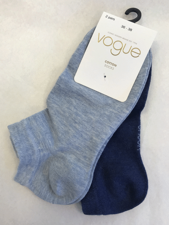 Vogue bomull sneaker/steps 95820  blue bell 2048 2-pack