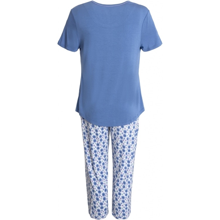 Lady Avenue pyjamas Bamboo 66-207 Floral Blue