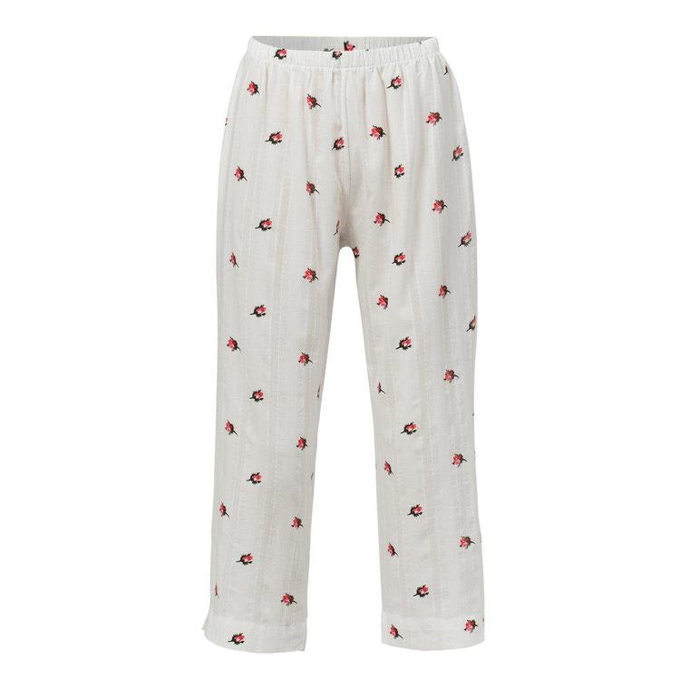 Trofé pyjamas i bomull 61117 Vit/rosenknopp