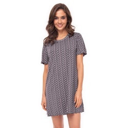 Lady Avenue Nightdress 81-1070 Graphite/ Rose 323