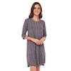 Lady Avenue 3/4 Nightdress 81-1071 Graphite/ Rose 323