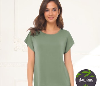 Lady Avenue shirt bamboo 51-50503 Army 352