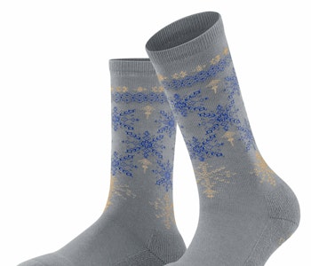 Falke halksocka i bomull & ull 46480 grå 3208