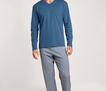 Calida herrpyjamas lång relax stremline 43586 / 425 indian blue