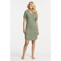 Damella kortärmat nattlinne 69501 Light Olive 053