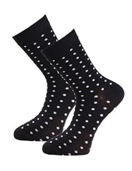 Trofé bambu ankelsocka 2-pack 02402 svart/prick
