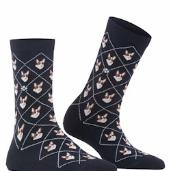 Burlington bomulls socka corgi 22120 3000 svart