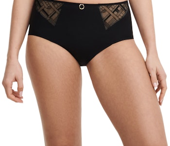 Chantelle trosa C21s80 graphic support high waisted ful brief 011 svart