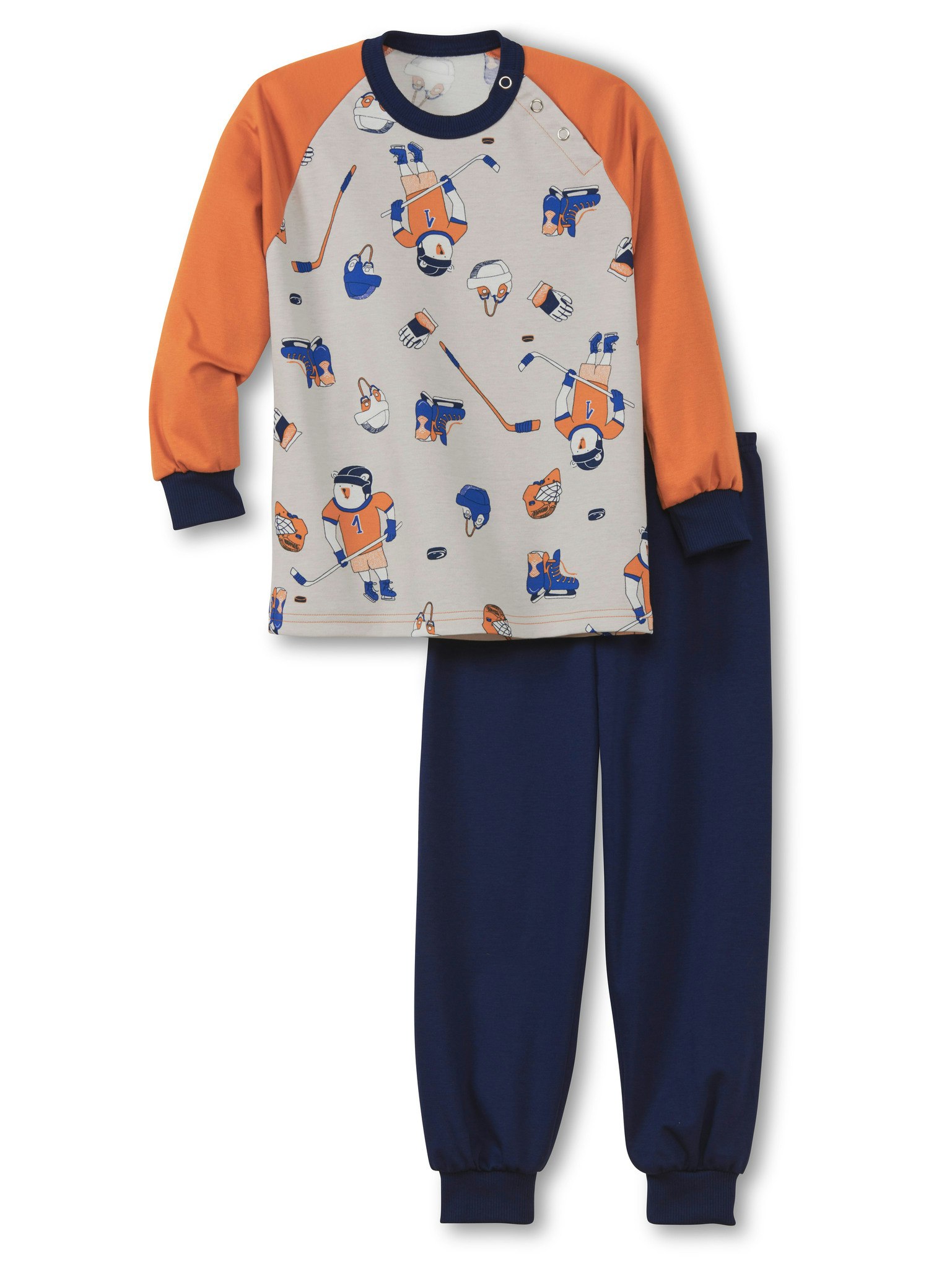 Calida barn pyjamas Toddlers hockey 54079/ 056 smoked paprika
