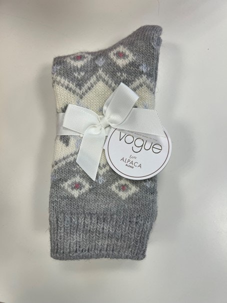 Vogue Alessia Alpaca socka 96558 1190 light mel grey