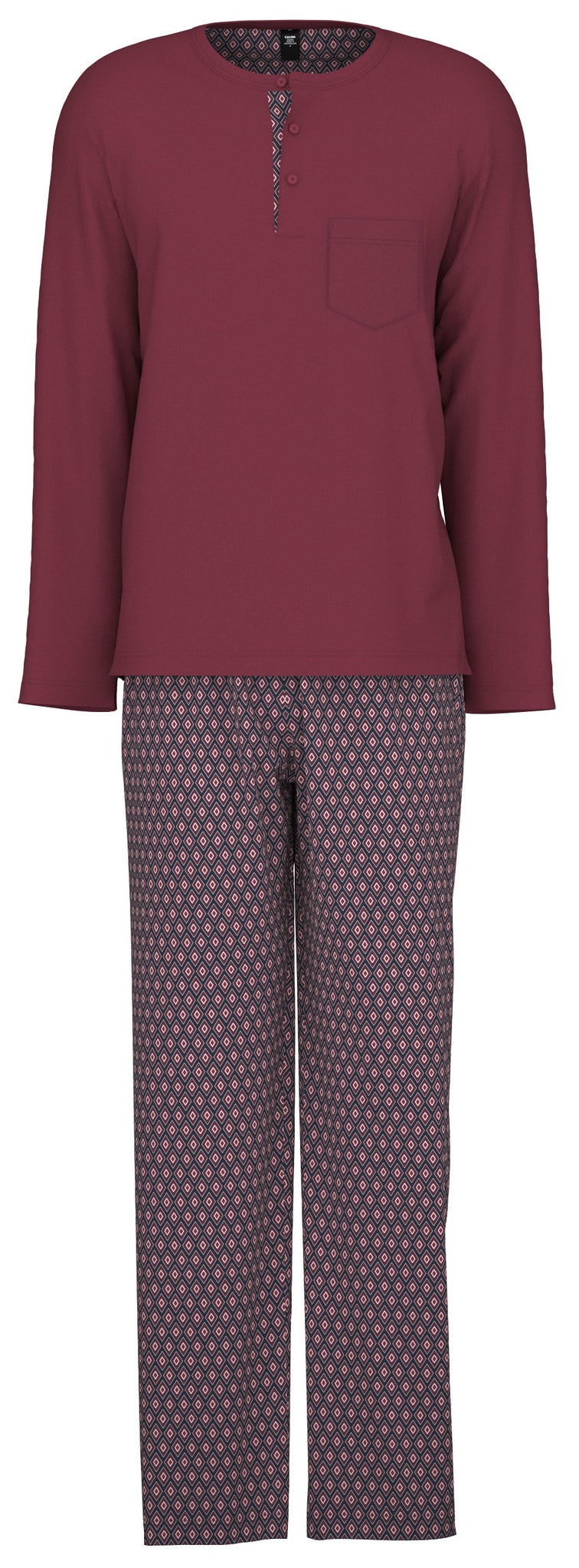 Calida herrpyjamas lång Relax selected 48161 116 mars red