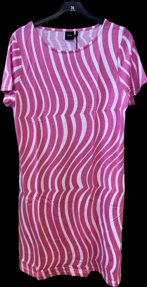 Nanso big shirt Dyyni 28341 6460 rosa/vit