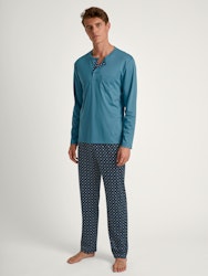 Calida herrpyjamas lång 43187 Relax Choice 528 storm blue