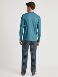 Calida herrpyjamas lång 43187 Relax Choice 528 storm blue