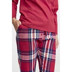 Damella pyjamasbyxa flanell 70102 rödrutig