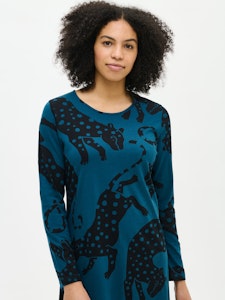 Nanso big shirt lång ärm Leonora 29028 3313 blå