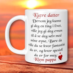 I mine øyne med rød over og underskrift