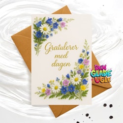 Gratulasjonskort med blomster – En varm og vakker hilsen