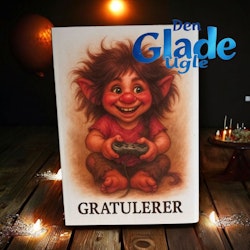 Trollkort – Gratulerer med ekte gamer-smil!
