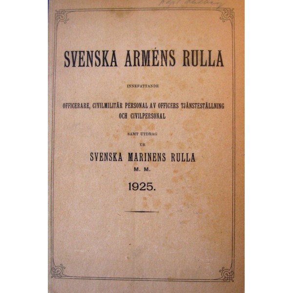 Svenska arméns rulla. 1900