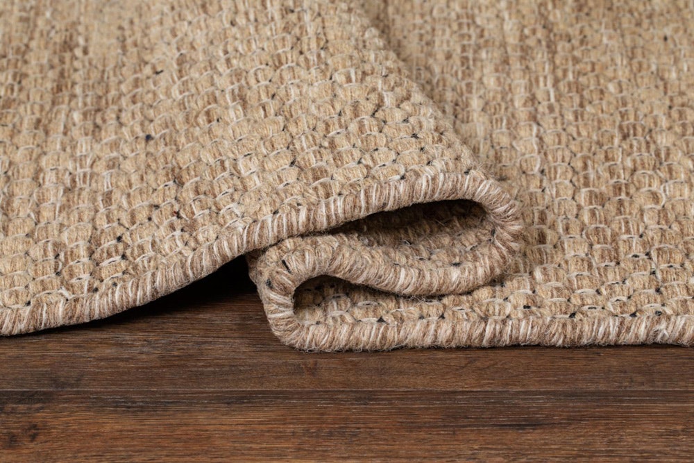 Kerala Ullmatta Tjock Handvävd Linne/Beige