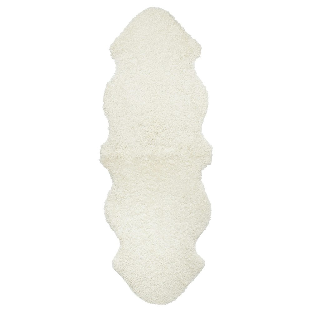Skinnwille Curly Dubbel fårskinnsfäll 60x180cm Vit