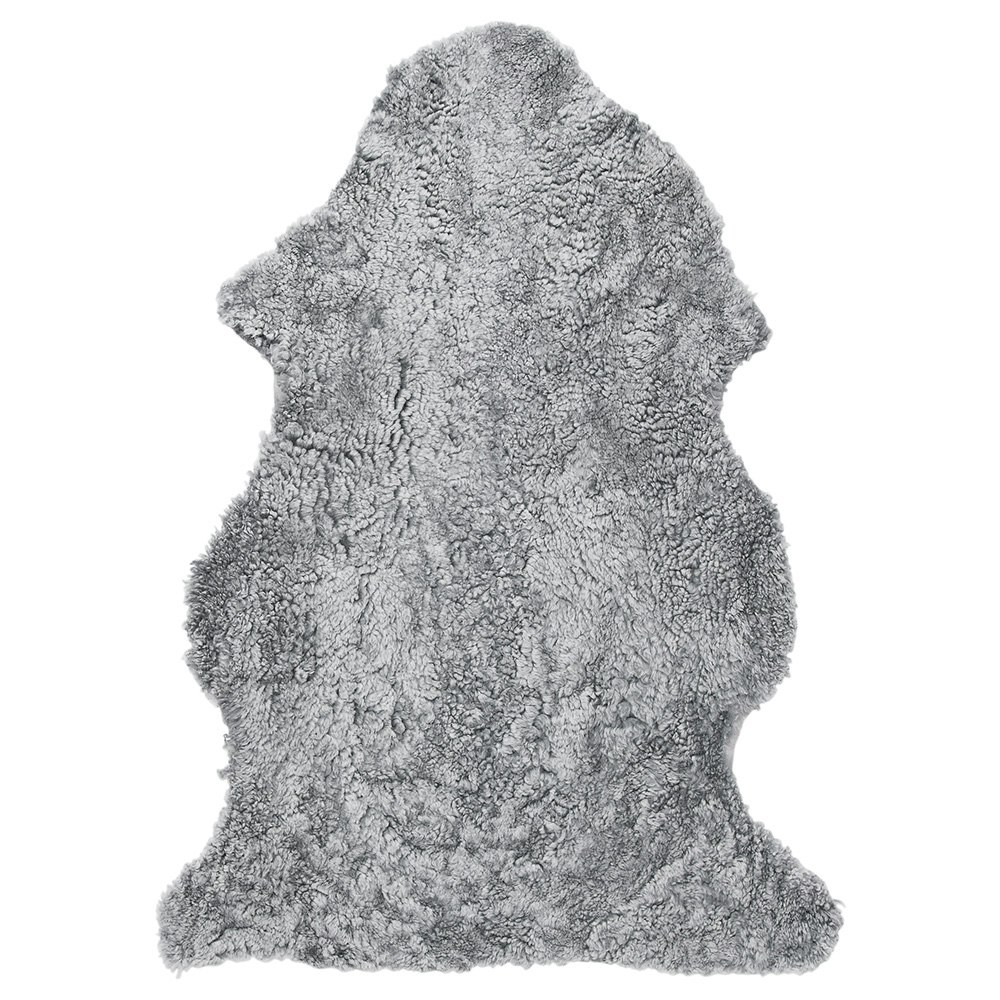 Skinnwille Curly fårskinnsfäll 60x95cm Charcoal/Silvergrå